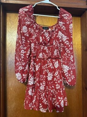 Trixxi Red Floral Mini Dress